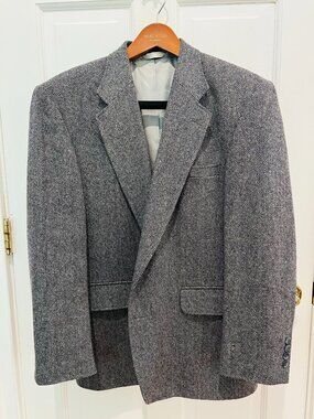 Vintage USA MADE 42R  100% Wool Heavyweight Tweed Blazer Sport Coat